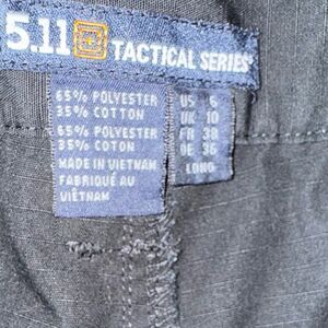 5.11 Tactical Series Women’s Black Cargo Pants Size 10 Long Ripstop Utility EUC